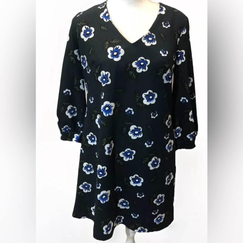 Ann Taylor Factory Green Floral Print women’s dress size Small